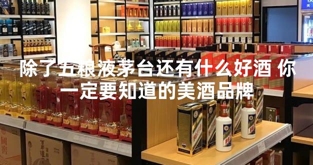 除了五粮液茅台还有什么好酒 你一定要知道的美酒品牌